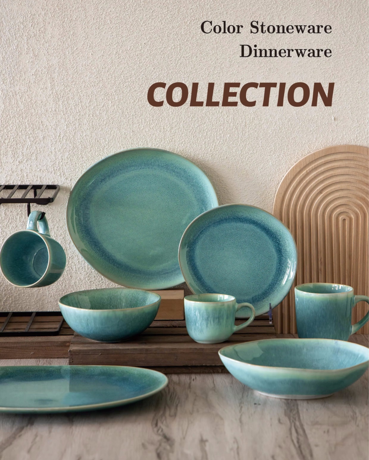Wholesale Nordic Kiln Glaze Ceramic Dinnerware Set
