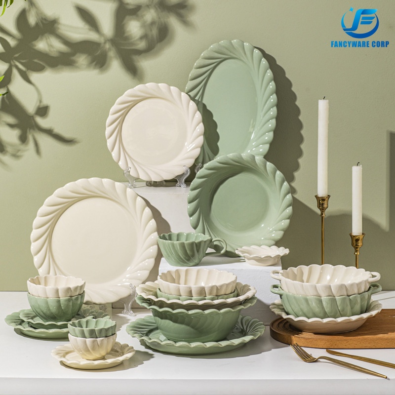 New Dish Set Ceramic Tableware with Under Glaze Color | Fancyware Ceramics
