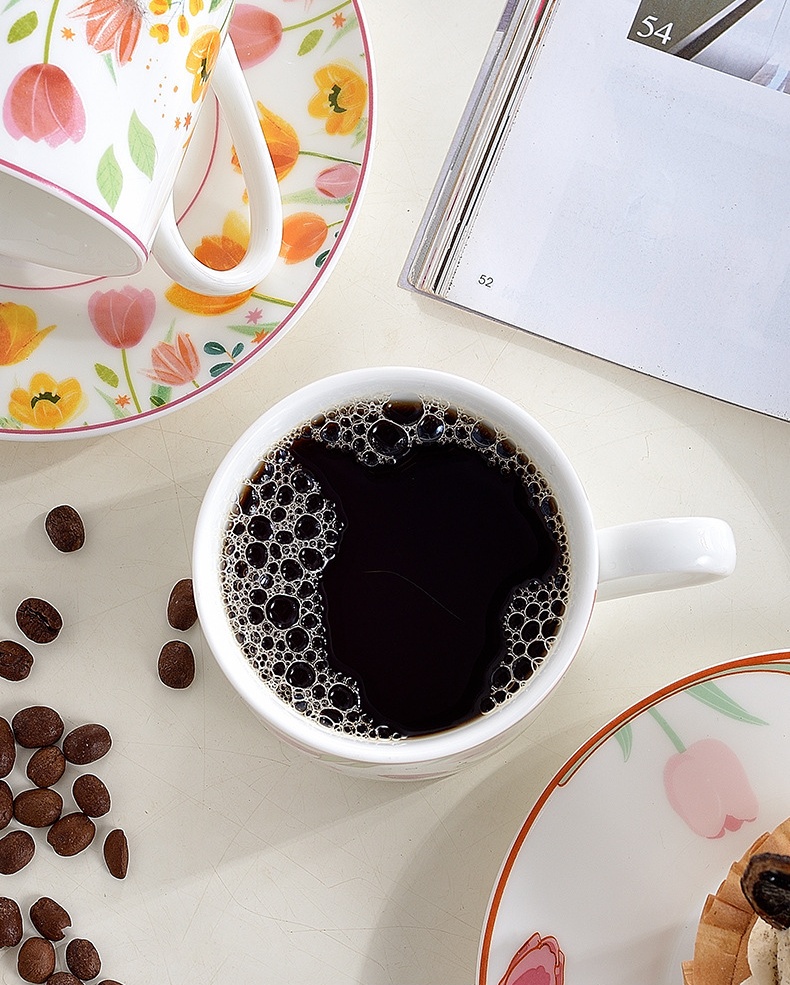 Porcelain Coffee Cup with Saucer Modern Cup Gift Set