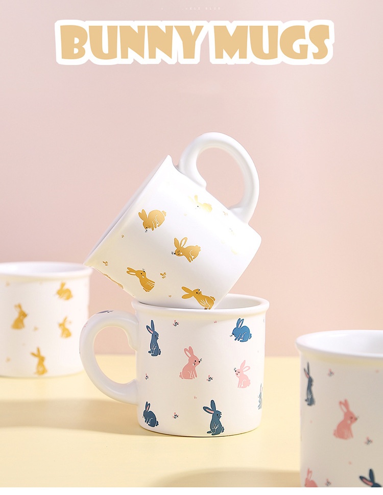 Porcelain Cartoon Mug with Large Handle
