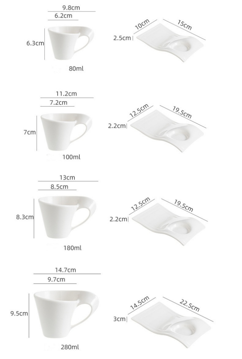 NewWave Porcelain Espresso Coffee  Cups
