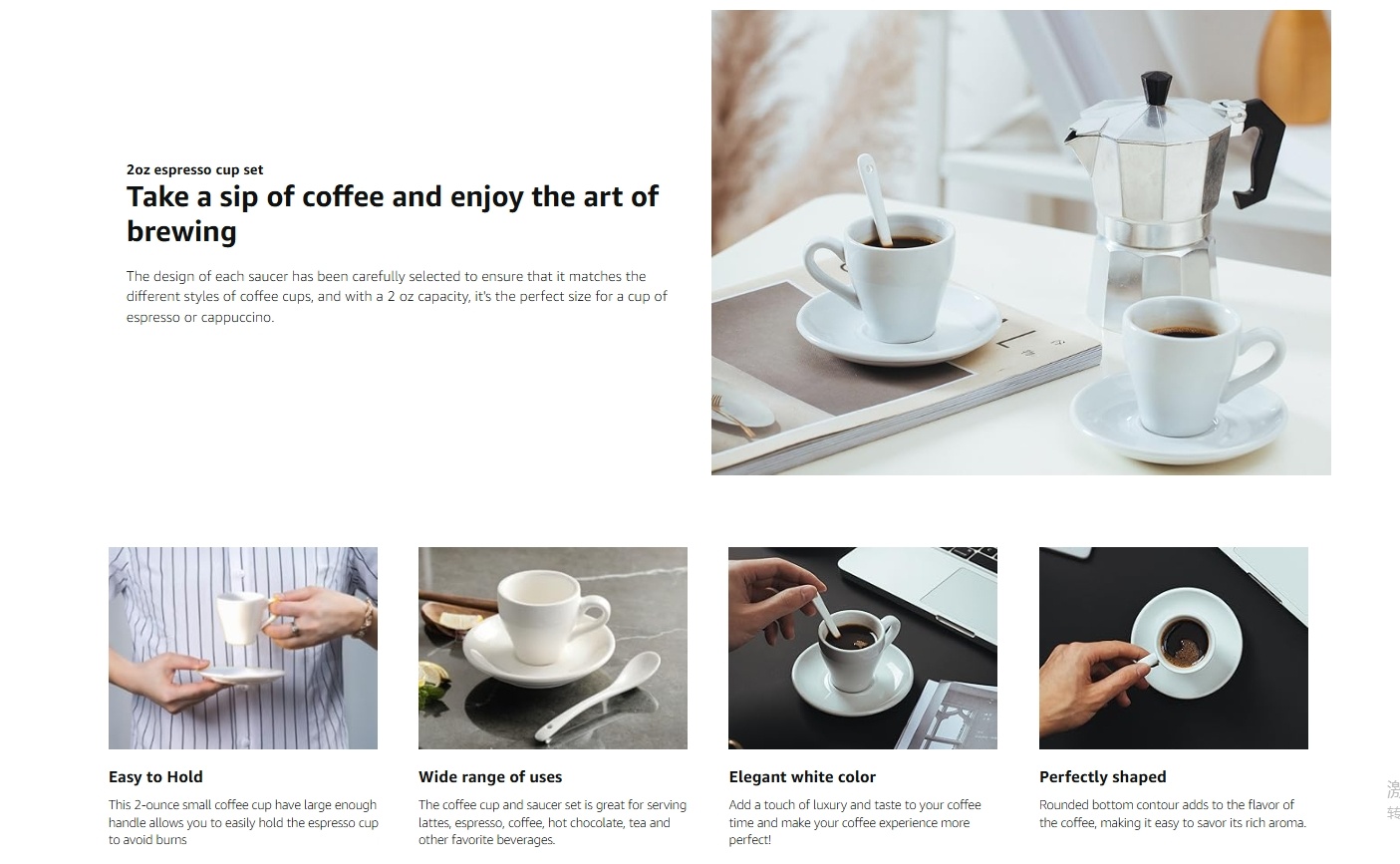 80ml Espresso Cup with Saucers