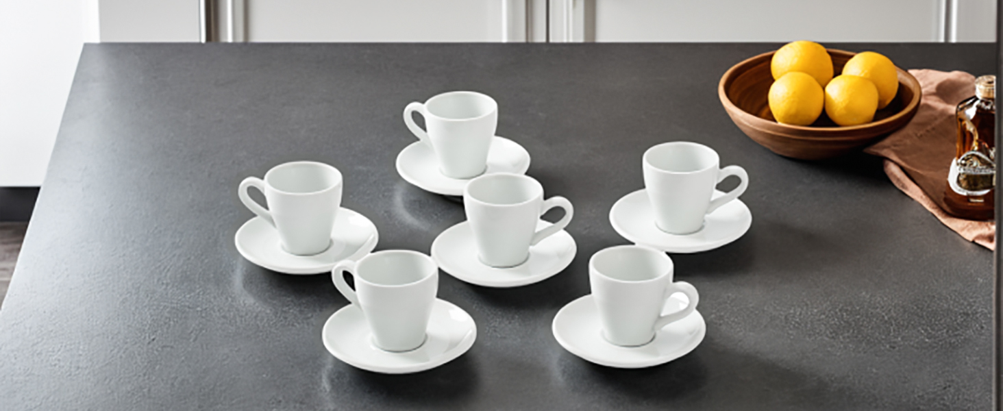 80ml Espresso Cup with Saucers