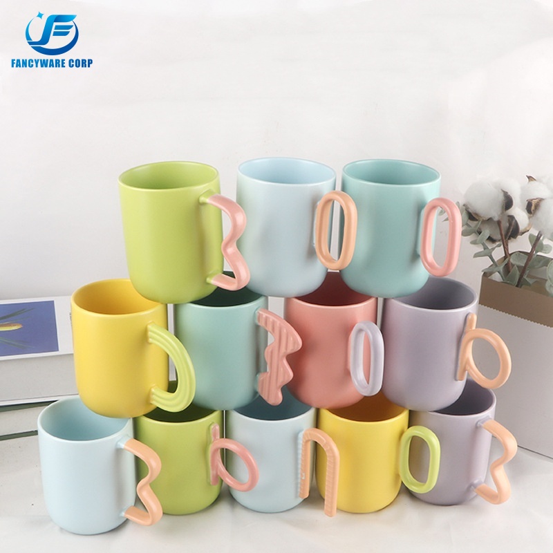 Customized Special-Shaped Handle Ceramic Cup – Creative OEM Mug Designs from China