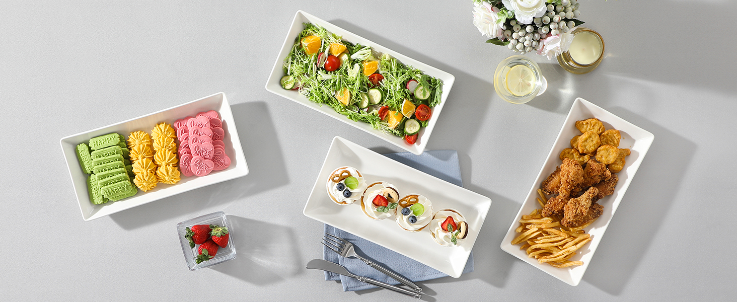 White Ceramic Serving Platters