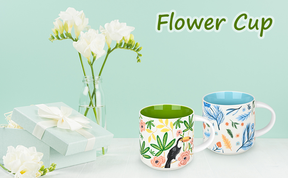 Floral ceramic colorful mug Floral ceramic colorful mug