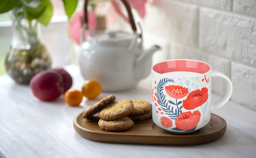 Floral ceramic colorful mug Floral ceramic colorful mug