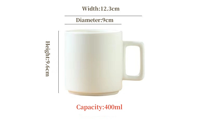 Square handle ceramic mug Square handle ceramic mug