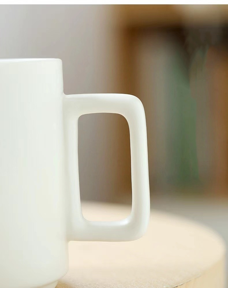 Square handle ceramic mug Square handle ceramic mug