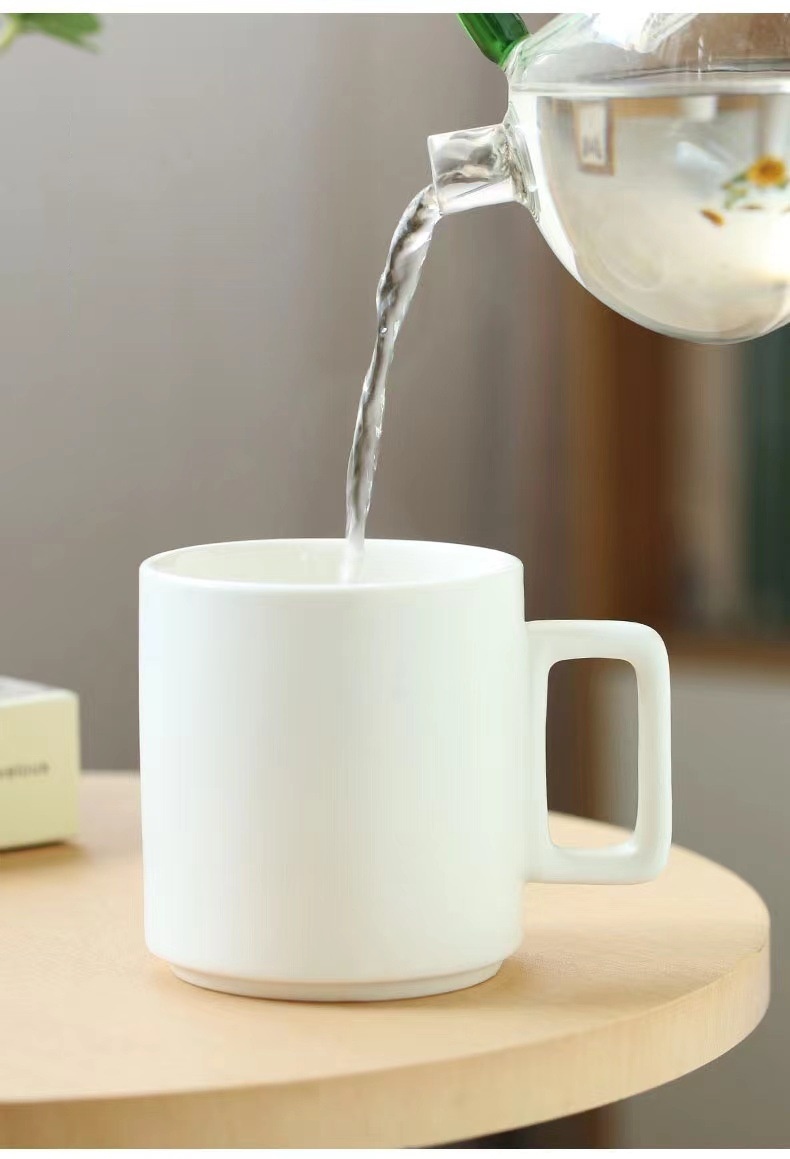 Square handle ceramic mug Square handle ceramic mug