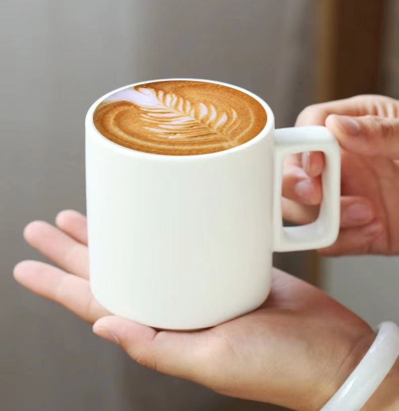 Square handle ceramic mug Square handle ceramic mug