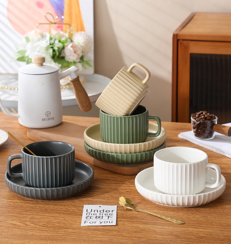 8 Ounce Cappuccino Cups with Saucers