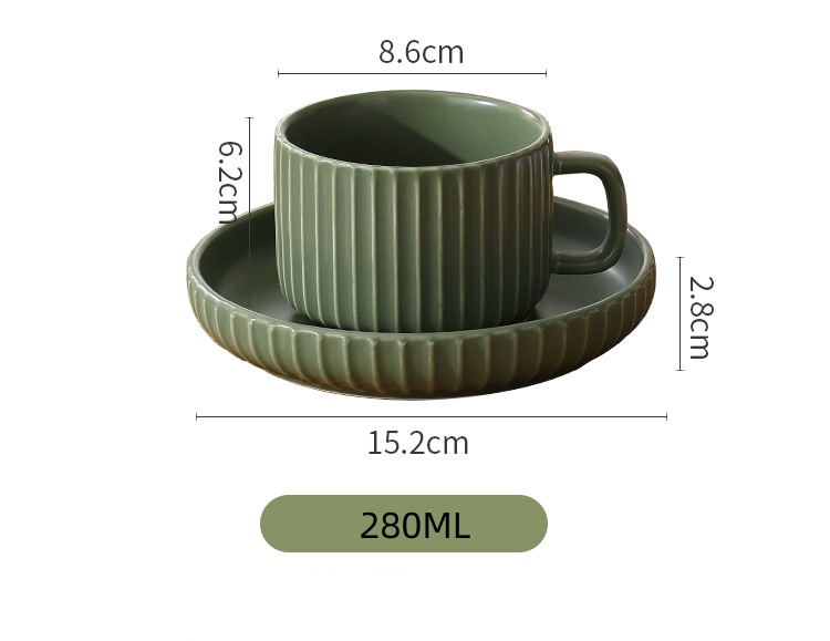 8 Ounce Cappuccino Cups with Saucers