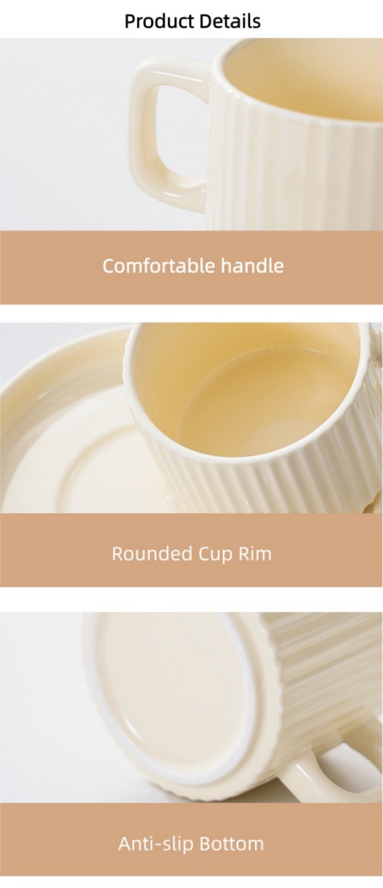 8 Ounce Cappuccino Cups with Saucers