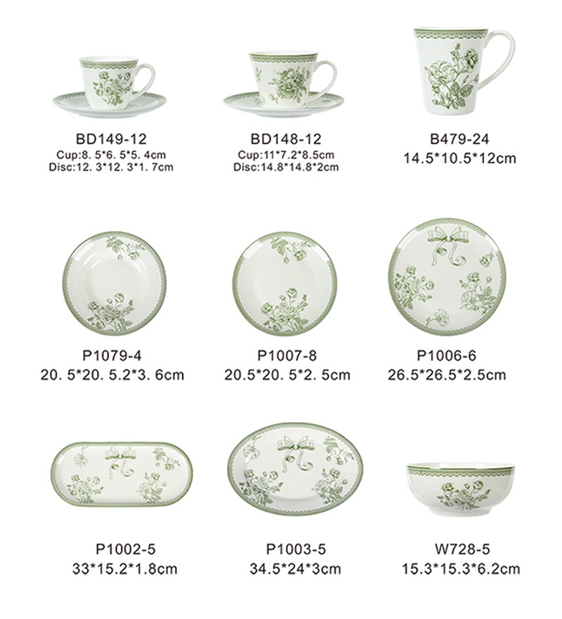 French Ceramic Tableware Set