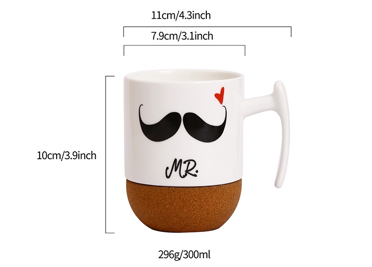 Customized ceramic couple mugs