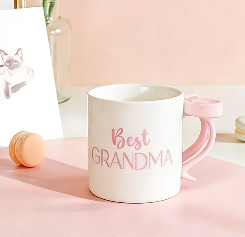 Bow Handle Ceramic Mug