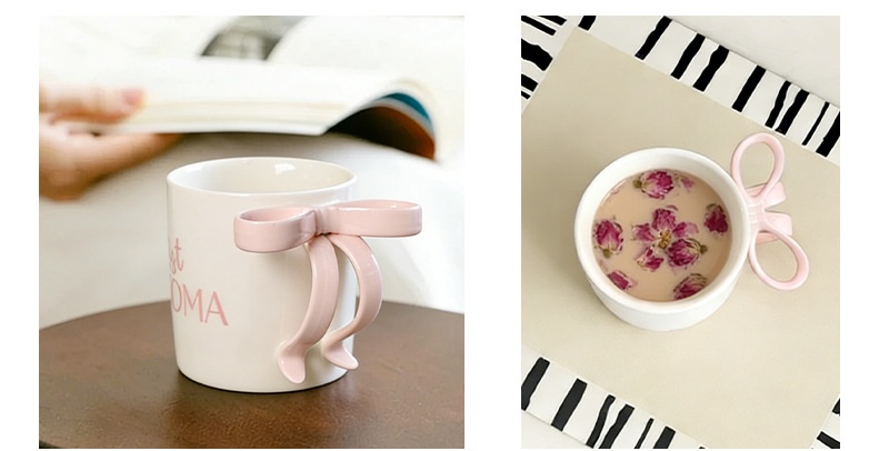 Bow Handle Ceramic Mug