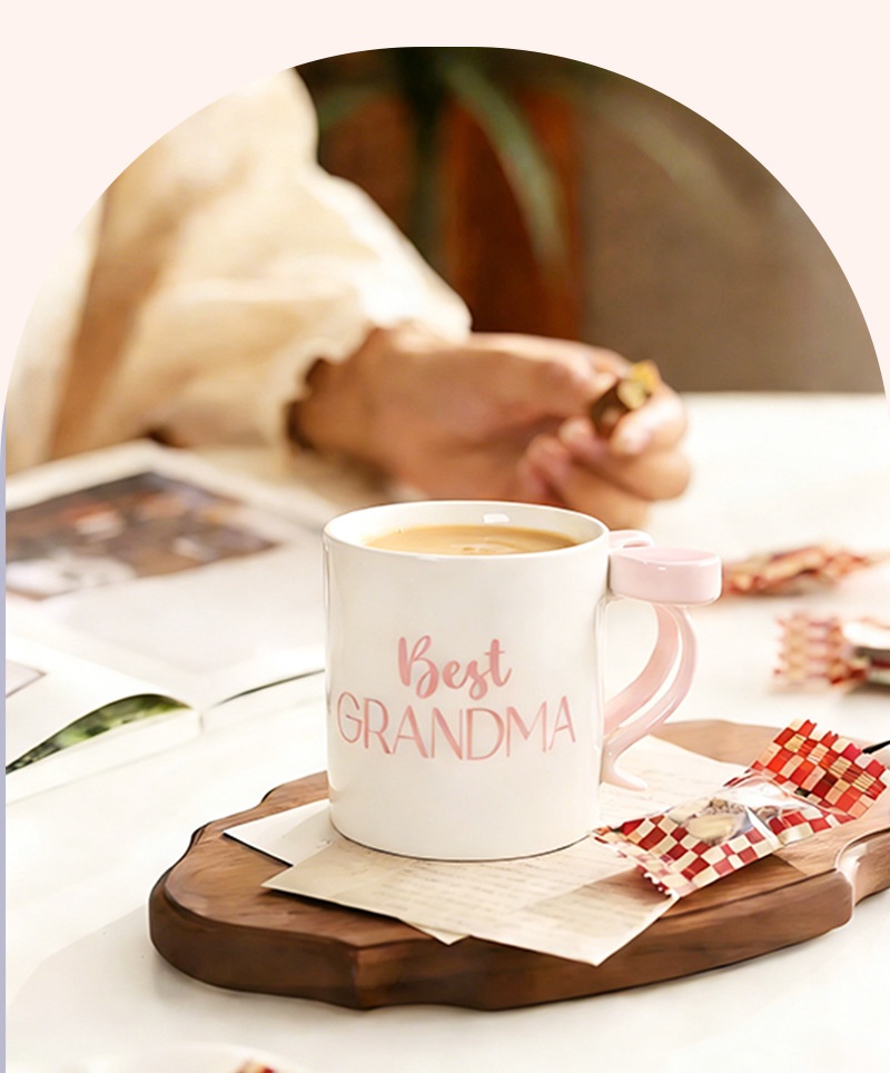 Bow Handle Ceramic Mug