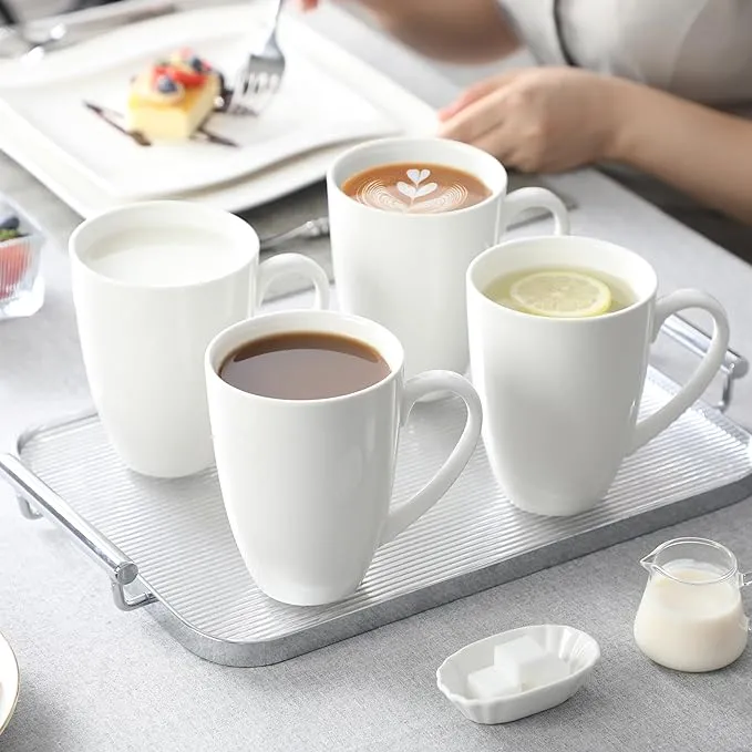 Stylish White Coffee Mugs
