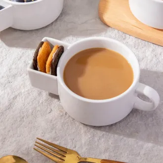 Ceramic Soup and Cracker Mug