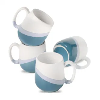 Stoneware Coffee Cups with Big Handle
