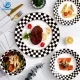 Checker Pattern Round Porcelain Dinner Sets Wholesale – Elegant Tableware from China