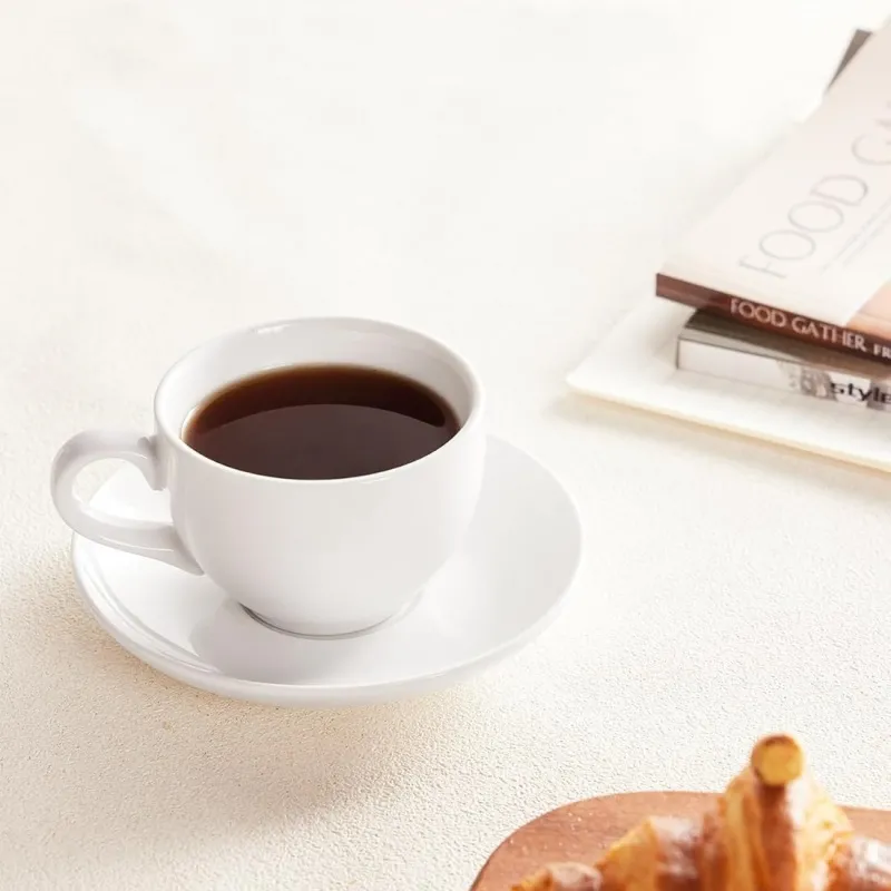 white ceramic coffee cups