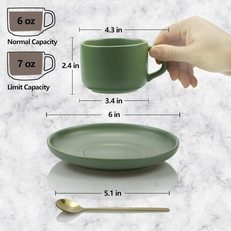 porcelain cup and saucer set