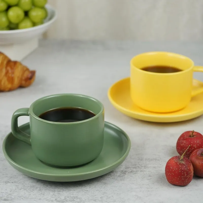 porcelain espresso cup and saucer