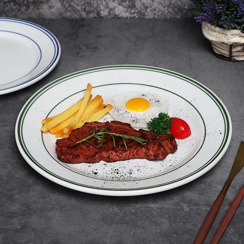 ceramic steak serving plate